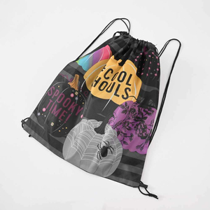 Custom Made Polyester Gift <b>Drawstring</b> Bag for Promotion Recycled Nylon Polyester Mesh Bag Reusable Nylon Backpack - Product Image 3