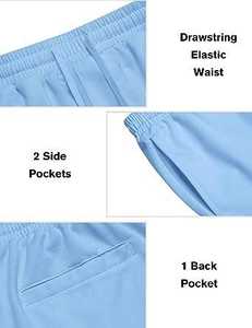 Ensemble de survêtement pour homme en polyester/coton, 2 pièces, sweat à capuche athlétique, manches courtes, ensemble décontracté de sweat-shirt et short de sport, longueur genou - Product Image 3