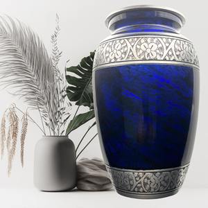 Urna Conmemorativa de Latón de Alta Calidad, Marca LU, Estilo Americano Premium, con Diseños Florales Grabados, Capacidad de 200 Pulgadas Cúbicas - Product Image 2