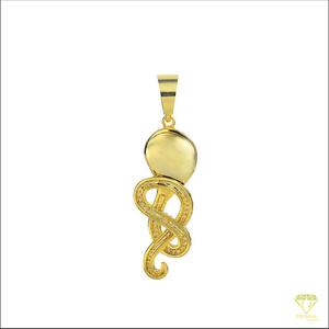 จี้รูปงูทำมือ ดีไซน์สัตว์ประดับเพชรแบบ Iced Out พร้อมเพชรโมอิสซาไนต์ VVS - Product Image 3