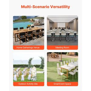 Carrello Porta Sedie Pieghevole in Metallo, Capacità 150 LBS, Funzione Impilabile per 10 Sedie, Ideale per Conferenze - Product Image 6