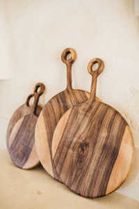 Tabla de cortar cuadrada personalizable recubierta de cera, tabla de cortar bruñida para el hogar o restaurante, cocina, estilo natural, manual de madera - Product Image 4