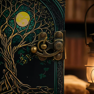 สมุดบันทึกหนังทำมือวินเทจขนาด A5 ของขวัญปรับแต่งได้ อุปกรณ์คาถาโบราณ สมุดโน้ตวิคคา สมุดสวดมนต์ กระดาษกรีกแบบลึกลับ - Product Image 2