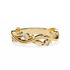 Anillos Clásicos con Corte Redondo, Diamante Cultivado en Laboratorio, Anillo de Oro Sólido de 14K para Compromiso, Boda, Aniversario - Product Image 1