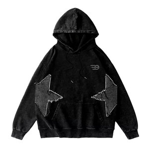 Sweat-shirts déchirés pour hommes, style urbain décontracté, doux, confortables, tendance, streetwear, tenue quotidienne - Product Image 1