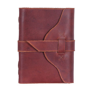 Carnet de voyage vintage en cuir véritable fait main, rechargeable, pour l'équitation, avec taille et couleur personnalisées - Product Image 5