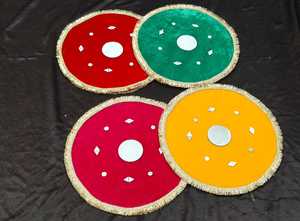Handcrafted <b>Mehndi</b> Rasam Plate, Velvet <b>Mehndi</b> Thaal, Dholki Mayoun Wedding Decor, South Asian Wedding Favor,Wedding Props - Product Image 5