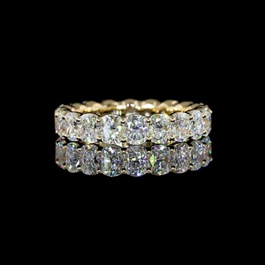 Anillo de Eternidad con Diamantes CVD de 3.5 Quilates en Forma de Cojín, Certificado IGI, Oro de 14K, Fabricante de Joyería Fina, Venta al Por Mayor - Product Image 4