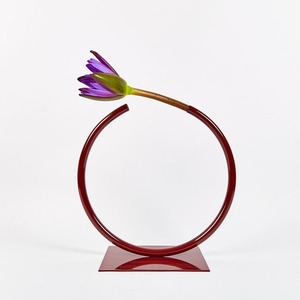 Modern Half Circle Metal Flower Vase Minimalist Decorative Tabletop Vase Contemporary Designer Flower Holder Living Room Dining - Product Image 4