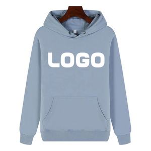 Vente en gros d'usine de haute qualité 360gsm 100% coton doublé polaire conception de logo personnalisé unisexe vierge essentiel sweats à capuche pour hommes femmes - Product Image 1