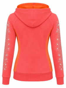 Women's Sparkle <b>Rhinestone</b> Hoodie Casual Hooded Sweatshirt Lightweight Long Sleeve <b>Jacket</b> Soft Comfortable Everyday - Product Image 2