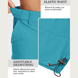 Pantalon Capri Homme OEM Respirant Couleur Unie Multi-Poches Cargo Tactique Décontracté Été Coton Élastique - Product Image 5