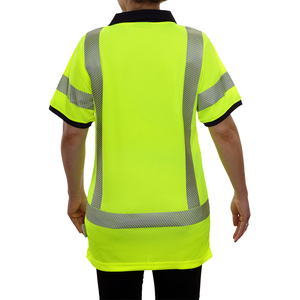 Polo de sécurité à manches courtes avec poches, haute visibilité, LED clignotante, décontracté, avec impression de logo personnalisé, taille confortable - Product Image 2