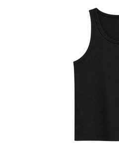 Custom Solid Black <b>Men</b> Tank Top Cotton Sleeveless Vest O Neck Summer Gym Workout Casual Plain <b>Singlet</b> OEM Manufacturer Supplier - Product Image 3