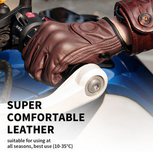 Guantes de Motociclismo de Cuero de Fábrica HIKE IMPEX, Guantes de Protección Transpirables para Motociclismo - Product Image 4