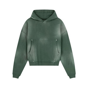 Pulls à capuche d'hiver en gros 100 % coton molletonné avec broderie de logo personnalisée, style streetwear pour marques de vêtements, faible MOQ - Product Image 2