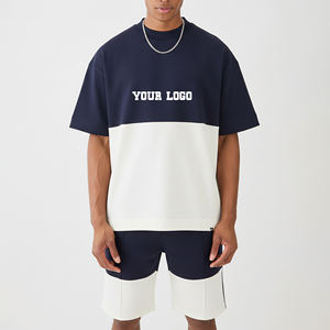 Ensemble 2 pièces pour homme, coupe classique, streetwear, 100% coton, poids moyen, respirant, écologique, avec logo imprimé personnalisé de haute qualité - Product Image 4