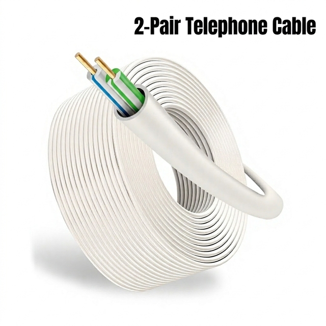 Factory Price 2-Core Telephone Cable Wire Voice Transmission Cable, Communication Wire, Indoor Telephone Cable