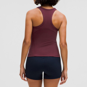 Women Racerback Tank <b>Top</b> & Sleeveless Vest 100% Cotton Spandex Blend Logo Design Breathable Quick Dry Athletic Wear - Product Image 3