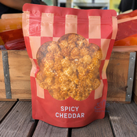 Sacs d'emballage pour pop-corn à soufflet inférieur imprimés sur mesure, sachets de collation thermoscellables en gros pour la vente au détail et les événements