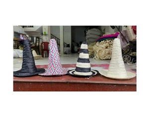 Customized Natural Striped Palm Leaf Hats <b>Braided</b> Brim Casual Party Wedding Tour Birthday Daily Use Gift Decoration Made Grass - Product Image 2