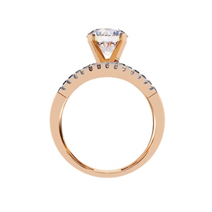 IGI Certified 2 Carat Lab Grown Diamond Double Band <b>Ring</b> Yellow Gold 18K Gold Sterling <b>Silver</b> Split Shank Trendy Bridal - Product Image 2