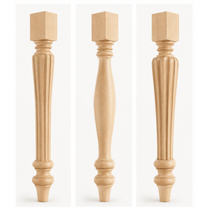 Solid Wood <b>Table</b> Leg Decorative Kitchen Island Legs for Custom Cabinetry <b>Dining</b> <b>Tables</b> and Workstations - Product Image 1