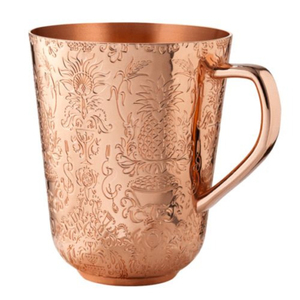 Ensemble de mugs Moscow Mule en cuivre martelé, design diamant, avec logo personnalisé, robuste, pour hôtels de luxe et événements - Product Image 6