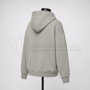 Sweat à capuche zippé personnalisé, style streetwear oversize, en coton épais, fabricant OEM ODM en gros - Product Image 5
