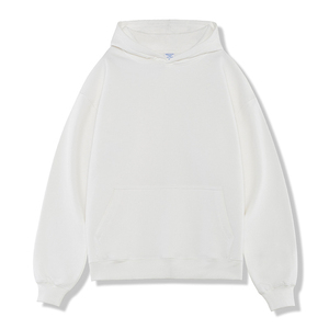 Sweat-shirts à capuche 100% coton, épais, en molleton lourd, surdimensionnés, personnalisables avec logo, pour hommes - Product Image 1