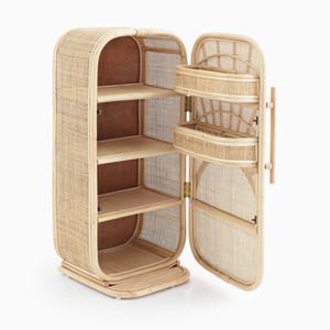 Jouet réfrigérateur en rotin, simulation de réfrigérateur, grand électroménager de cuisine pour enfants, jeu de rôle - Product Image 2
