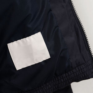 Hooded Puffer <b>Jacket</b> Zipper Closure Windproof Thick Winter Coat Unisex Casual Solid Color Regular Fit Short Length 100%Polyester - Product Image 6