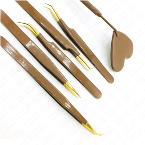 Custom Logo Eyelash Extension Tweezers Stainless Steel Color Coated Volume Lash <b>Tool</b> Precision Pointed Tip <b>Tool</b> - Product Image 6