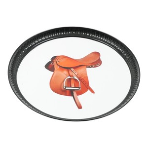 Juegos de bandejas decorativas redondas con diseño personalizado de accesorios para caballos, bandeja metálica con revestimiento de esmalte para uso residencial. - Product Image 5