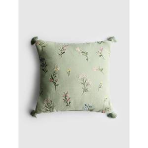 Embroidered 100% Cotton Vintage Square Envelop Closure <b>Cushion</b> <b>Cover</b> - Product Image 1