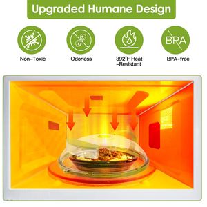 2 Pezzi di Coperture Trasparenti per Microonde, Protezioni Monouso in Plastica Contro gli Schizzi di Cibo e Coperchi Anti-Schizzo - Product Image 4