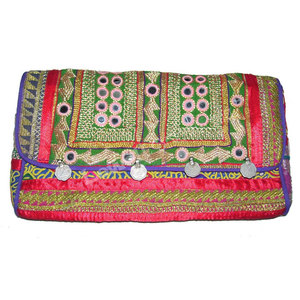 BohoMain India Ethnic Ladies Vintage Coin Zari Traditional Banjara Envelope Clutch <b>Bag</b> Handmade Embroidery Tribal <b>Boho</b> Purse - Product Image 4