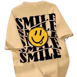 T-shirts pour hommes en coton 100% de qualité supérieure, coupe ample, épaules tombantes, style boxy, logo personnalisé, 220 GSM, tricoté, uni - Product Image 3