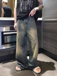 Pantalon cargo vintage pour homme, taille haute, 100% coton, léger, respirant, délavé à l'acide, effet vieilli, séchage rapide - Product Image 6