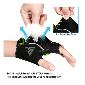 Gants de cyclisme pour hommes, gants d'été, fonction écran tactile, coupe-vent, antidérapants, pour vélo, fitness, sports de plein air, chariot - Product Image 3