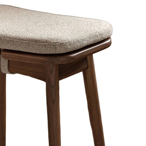 Modern Minimalist Solid Wood Upholstered <b>Stool</b> for Dressing Room Solid Wood Low <b>Stool</b> for <b>Bedroom</b> and Apartments - Product Image 3
