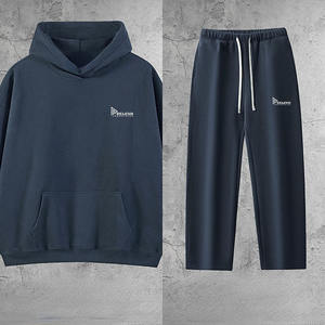 Conjunto Deportivo de 2 Piezas para Hombre al por Mayor |   Sudadera con Capucha y Pantalones Deportivos con Logotipo Personalizado, 100% Algodón Felpa, Secado Rápido, Transpirable, Informal - Product Image 2