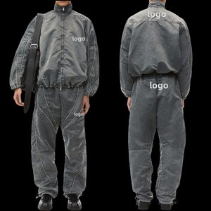 Survêtements streetwear 100% nylon, color block, ensemble personnalisé 2 pièces (bas et veste), coupe-vent - Product Image 1