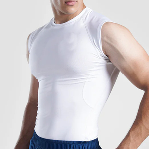 เสื้อออกกำลังกายแขนกุดผู้ชายพิมพ์โลโก้ได้ เสื้อกล้ามออกกำลังกายระบายอากาศ เสื้อกีฬาแขนกุดผู้ชาย - Product Image 3