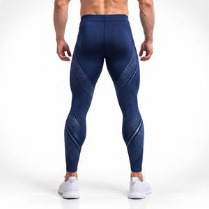 Leggings de compression intégrale pour hommes, imprimés par sublimation, avec taille élastique, pour l'entraînement et le sport, collants de yoga imprimés - Product Image 2