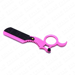 Navaja de Barbero Profesional de Acero Inoxidable Premium con Cuchilla Reemplazable y Empuñadura de Anillo Único para Salón de Belleza - Product Image 2