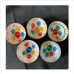 Bols en céramique faits à la main Hacan, design ballon coloré, style bohème, plat de service alimentaire, vaisselle décorative pour fête - Product Image 1