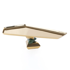 Soporte para Pastel de Aluminio con Base de Madera de Fabricante Confiable para Servicio de Postres en Fiestas Modernas con Apariencia Elegante - Product Image 4