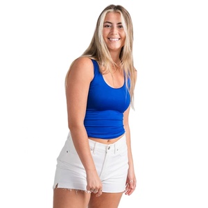 Débardeur de sport pour femme en toile 100 % polyester respirant et écologique, séchage rapide, sans manches, personnalisable pour la gym et le fitness - Product Image 5