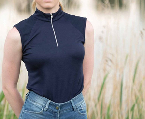 Women Sleeveless <b>Zipper</b> Shirt Breathable Summer Casual <b>Top</b> Bulk Order Supplier OEM Women Sleeveless Zip Up Shirts - Product Image 2